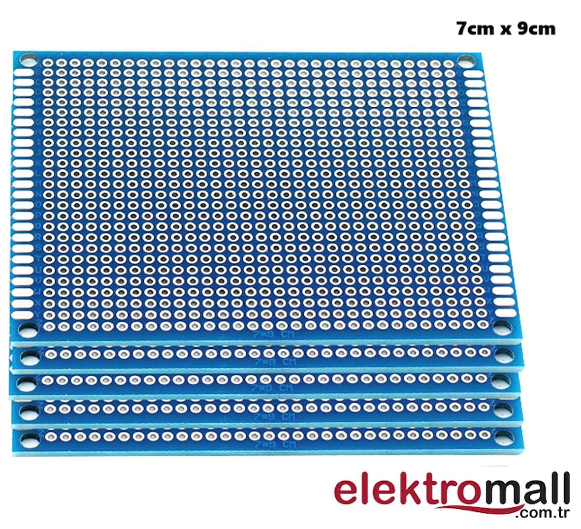 7X9CM MAVİ ÇİFT TARAFLI DELİKLİ PERTİNAKS PLAKET