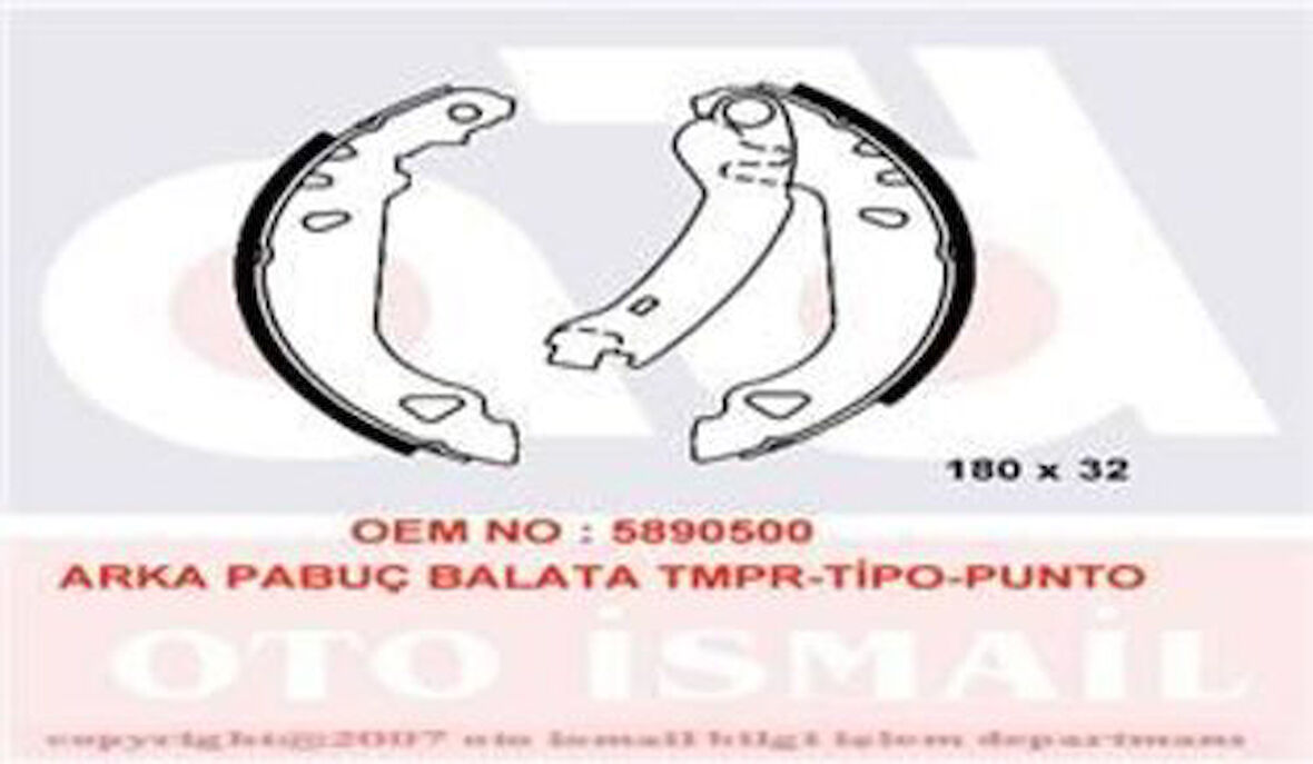 Valeo 562061 Arka Fren Balatası Pabuç Tempra Tipo Punto 5890500