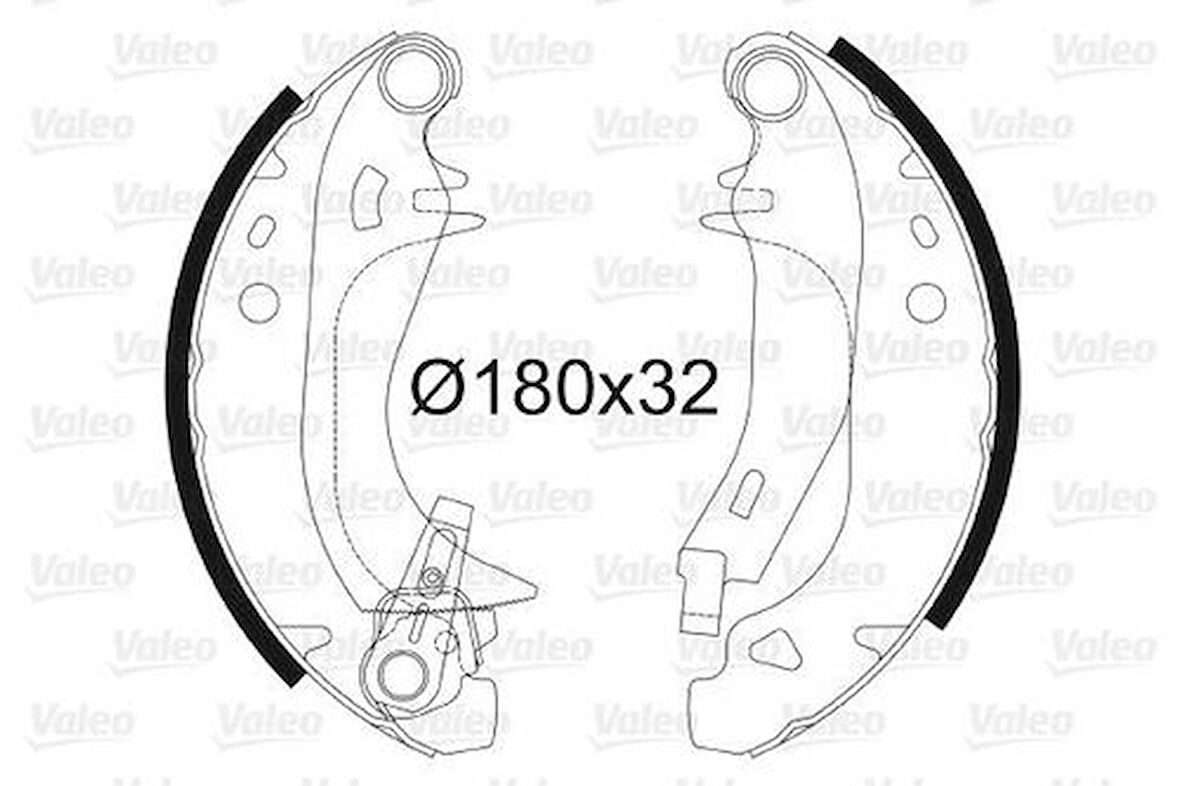 Valeo 562453 Arka Fren Balatası Pabuçlu P106 Saxo Ölçü 180x30 ABS'siz 4241.J9