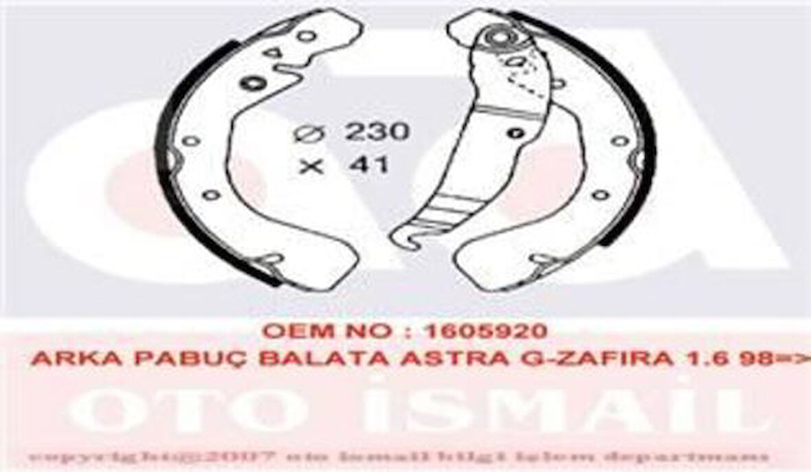 Valeo 562640 Arka Fren Balatası İnce Tip Astra F Astra G Vectra B Zafira A 1605920