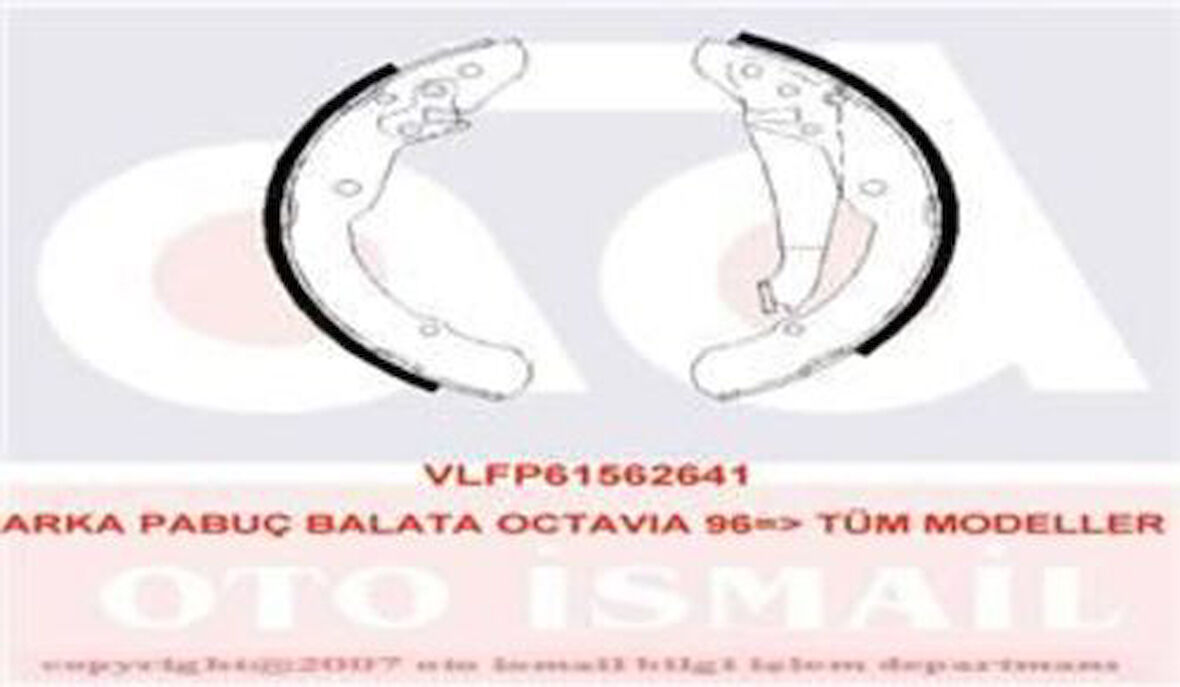 Valeo 562641 Arka Fren Balatası Pabuç Octavia All 96-Caddy 1.4 1.6 1.7SDI 1.9D 1.9SDI 1J0698525A