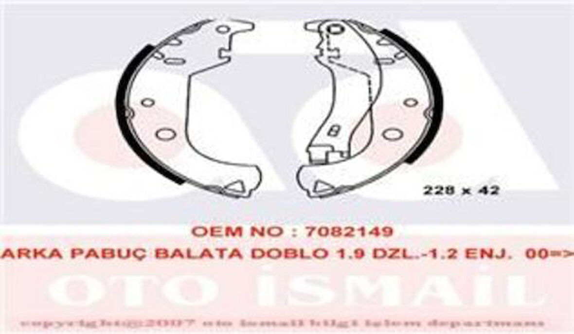 Valeo 562806 Arka Fren Balatası Pabuç Doblo Albea 1.2 1.3 1.4 1.6 1.8 77362452
