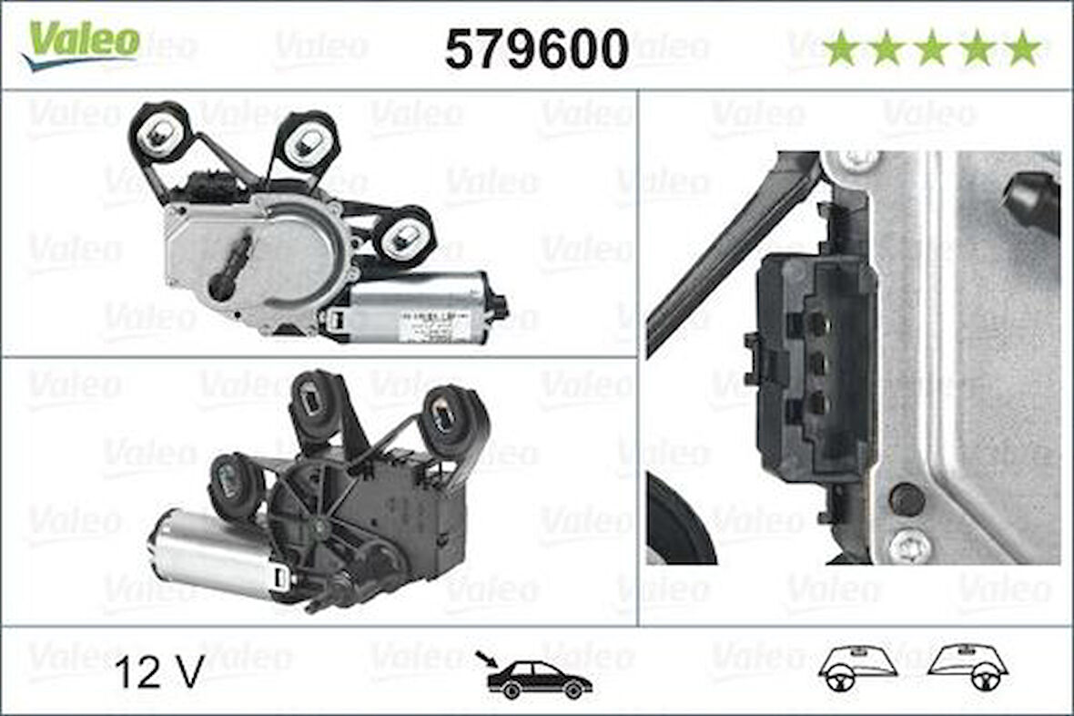 Valeo 579600 Silecek Motoru Arka C-Serisi S203 02-06 2038200542