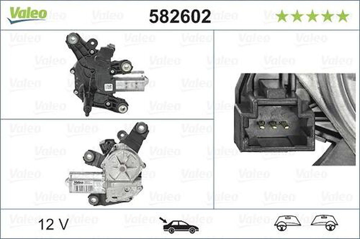 Valeo 582602 Silecek Motoru Arka Clio IV Captur 287105483R