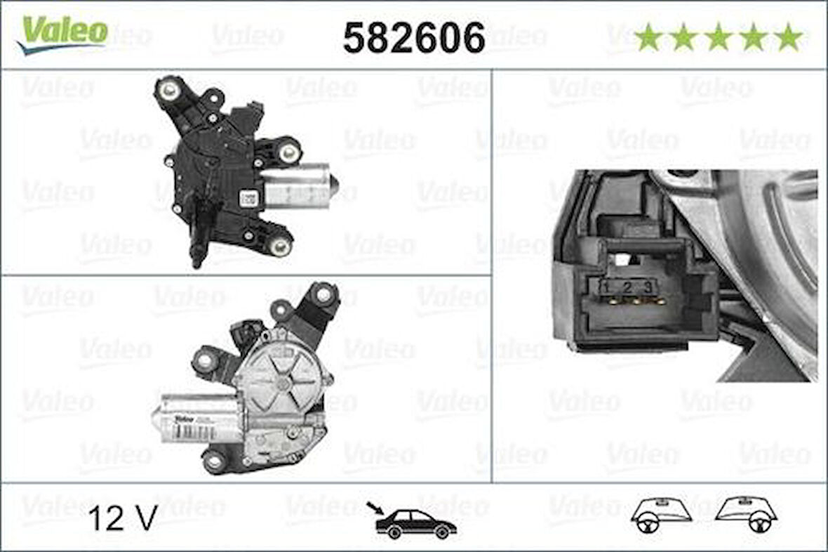 Valeo 582606 Silecek Motoru Arka Dacia Lodgy 04 12- 287102467R