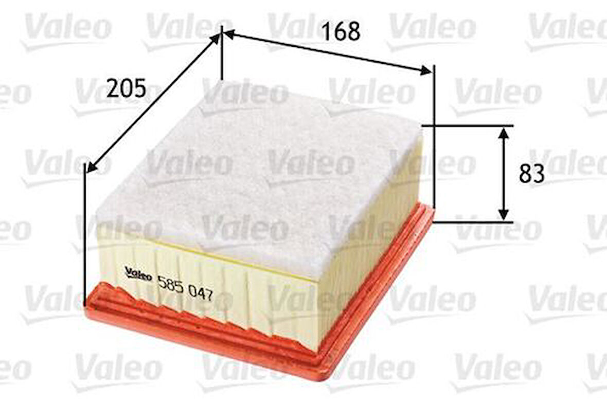 Valeo 585047 Hava Filtresi Citroen Berlingo I 1.9 D-Peugeot Partner 1.9 D 1444.VQ