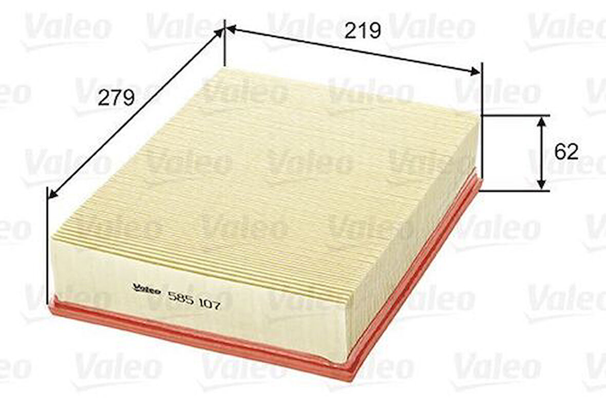 Valeo 585107 Hava Filtresi Volkswagen T4 1.9 TDI-2.0-2.4 D-2.5-2.5 TDI-2.8V6 90-03 74129620