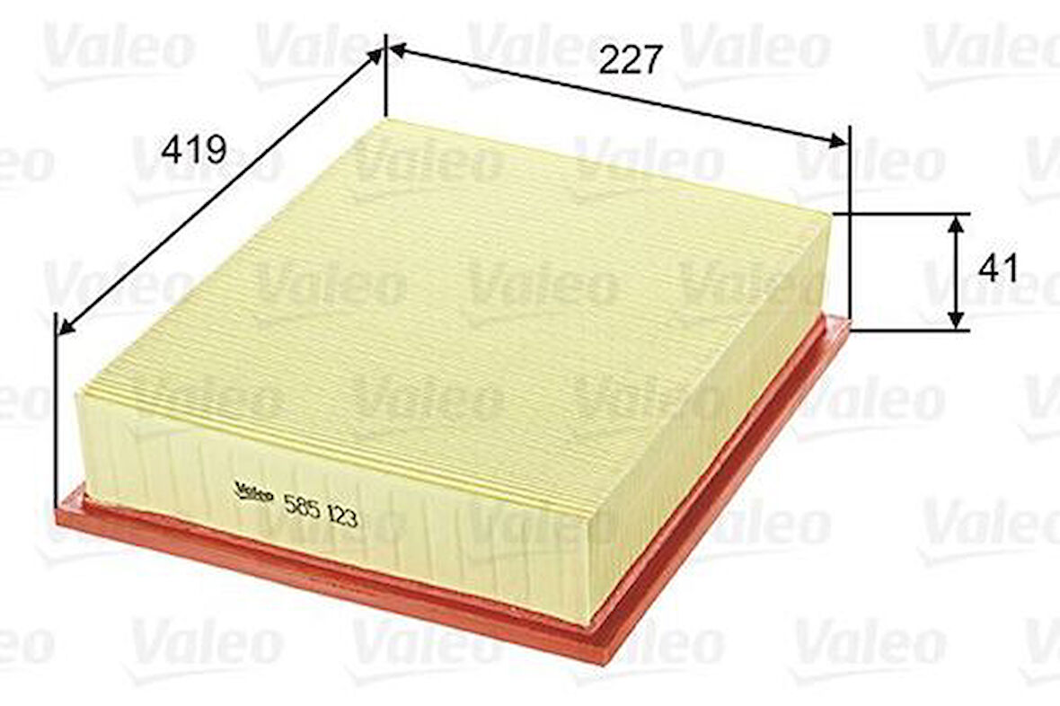 Valeo 585123 Hava Filtresi Mercedes OM601 V-Class 638 2 Vito 638 96 03 6380900151