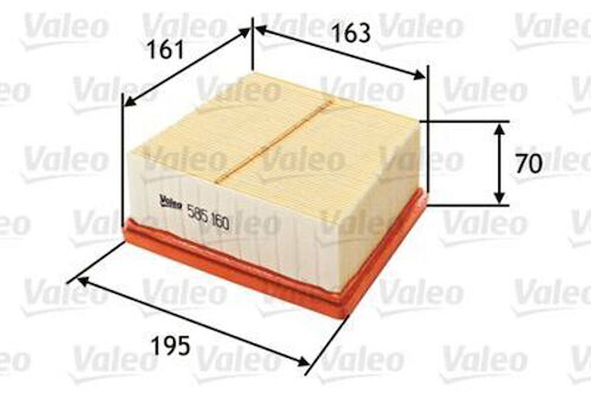 Valeo 585160 Hava Filtresi Fıesta Vı 08 > Transıt Courıer 14 > B Maecosport 13 >1.0Eco 1.6Tı 1.4Tdcı 1.5Tdcı 1.6Tdcı Mazda II 1.6 Mz Cd 11> Euro4
