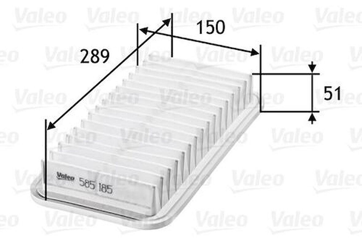 Valeo 585185 Hava Filtresi Toyota Corolla 1.4 1.6 VVT-I 178010D010