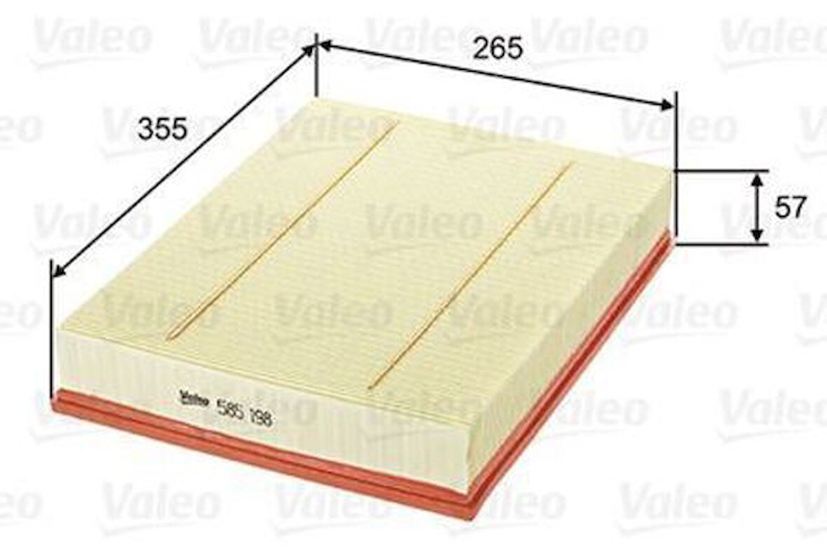 Valeo 585198 Hava Filtresi Crafter 06-16 Sprinter 906 907 910 06- 2E0129620D