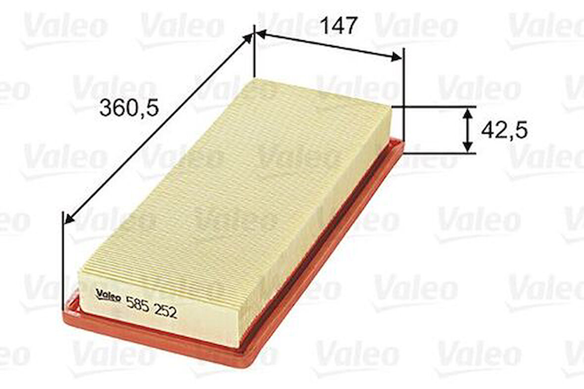 Valeo 585252 Hava Filtresi Mini R56 R60 Peugeot 207 308 508 5008 RCZ Citroen C4 C5 DS3 DS3 1444.QR