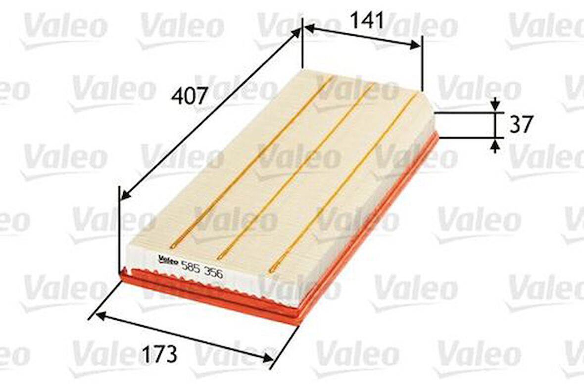 Valeo 585356 Hava Filtresi Audi TT 2.0 TFSI-Volkswagen Golf V GTI 2.0 06F133843A
