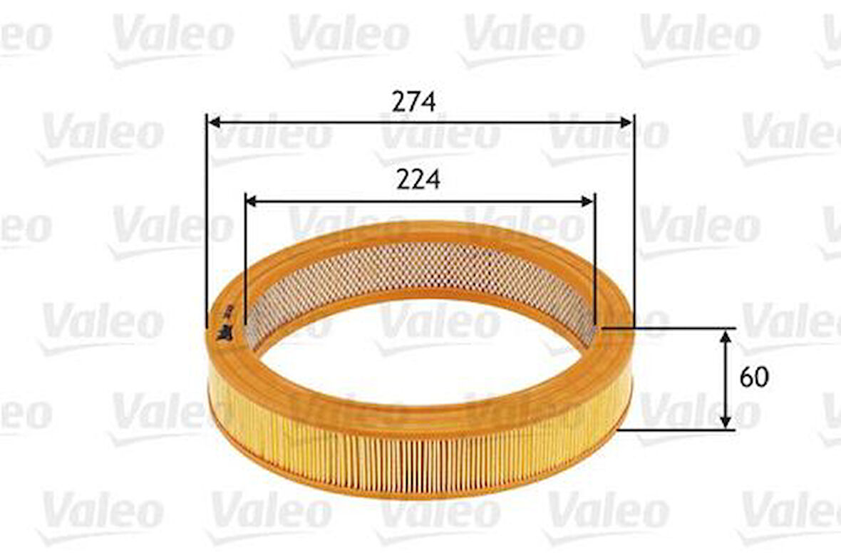 Valeo 585619 Hava Filtresi Volkswagen Golf III 1.4-Polo II 1.0 Coupe 56129620