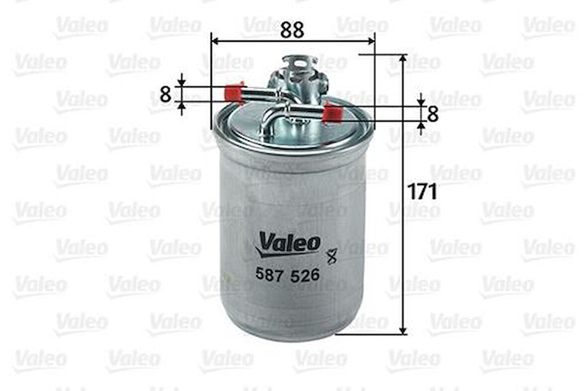 Valeo 587526 Yakıt Filtresi Mazot Volkswagen Sharan 1.9 TDI-Galaxy L1.9 7M0127401A