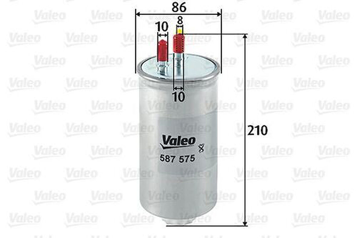 Valeo 587575 Yakıt Filtresi Mazot Dacia Logan 1.5 DCI-Sandero 1.5 DCI 7701478547