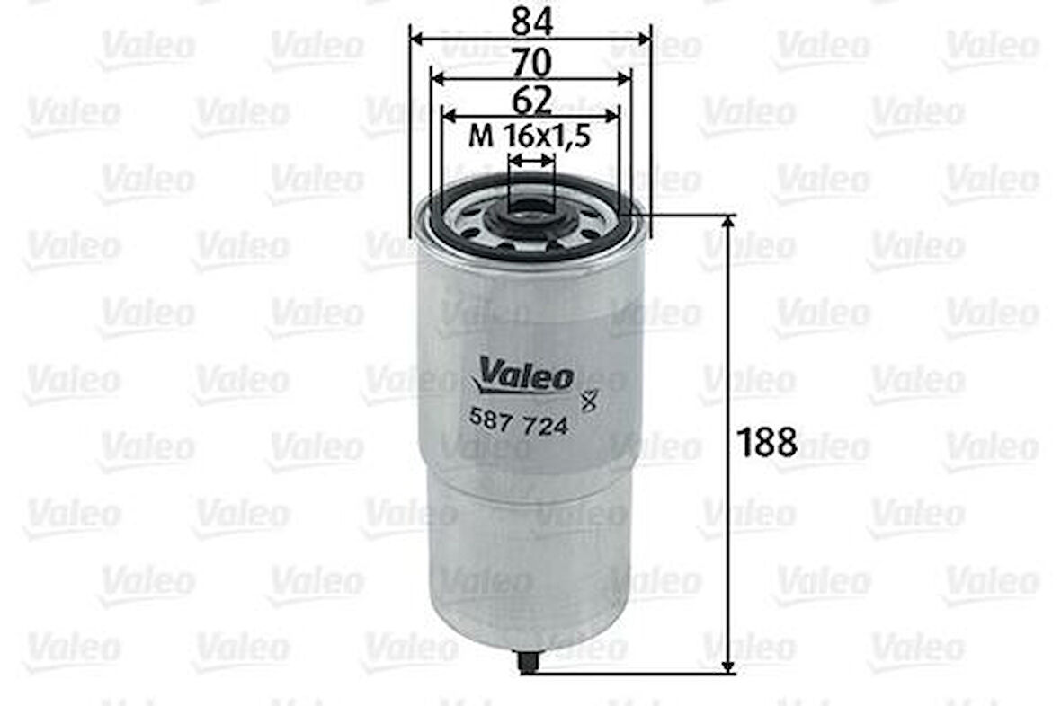Valeo 587724 Yakıt Filtresi Mazot Fiat Punto II 1.9 JTD 9947995