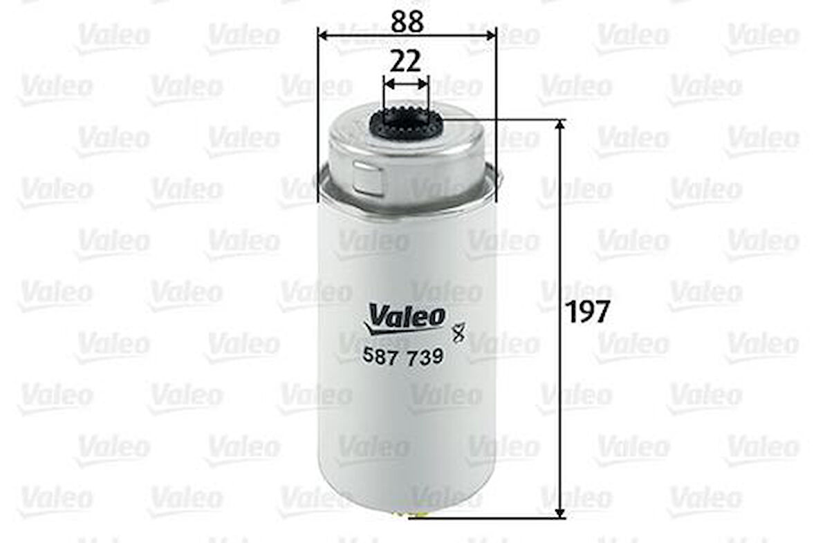 Valeo 587739 Mazot Filtresi Transit V347 2.2TDCI 2.4TDCI 110Ps 115Ps 130Ps 140Ps 3.2TDCI 200Ps 06-11 6C119176AB