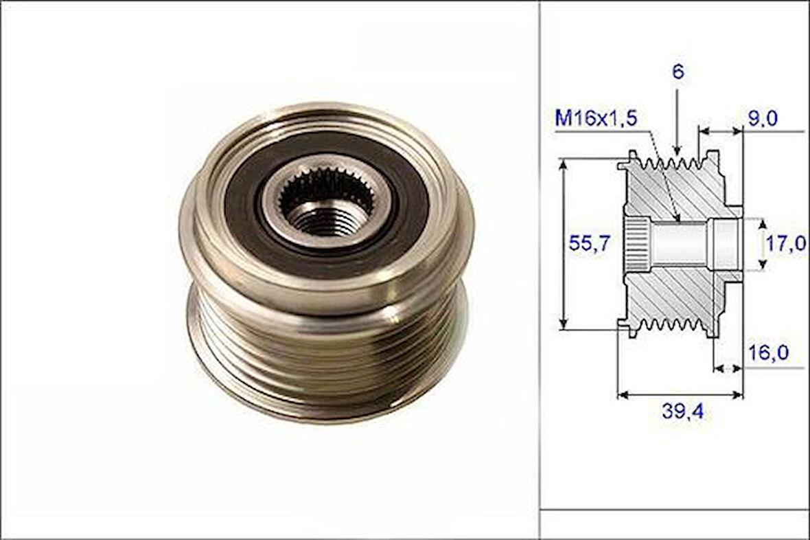 Valeo 588013 Alternatör Rulmanı Polo Cordoba Ibıza 02>05 A4 95>97 Fabıa 00>03