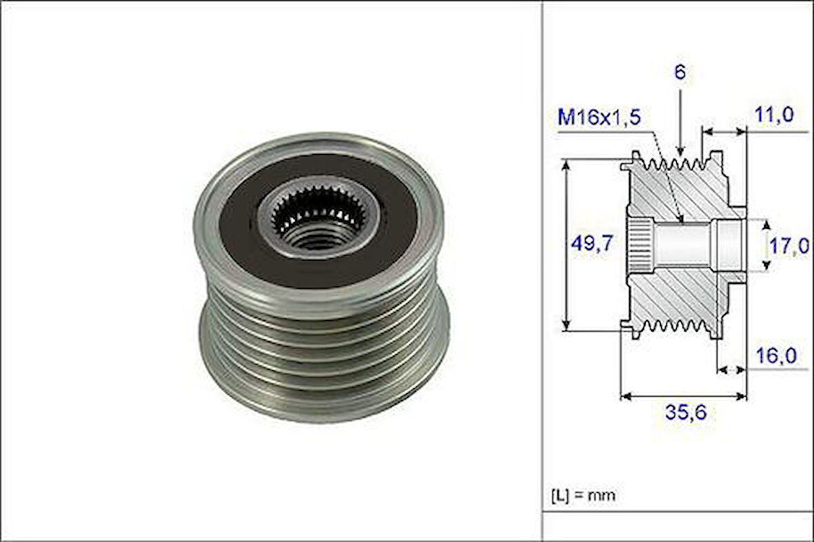 Valeo 588030 Alternatör Kasnağı W203 00-07 W210 99-02 W163 99-04 A0002020919