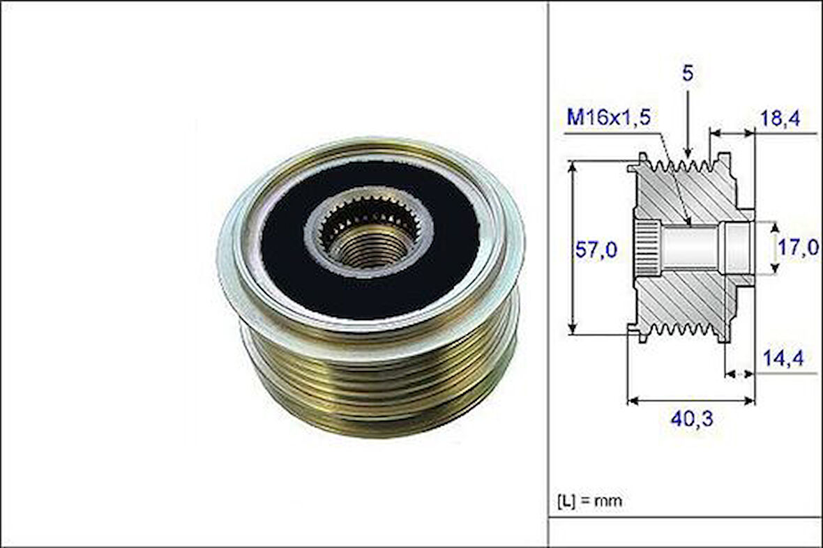 Valeo 588043 Alternatör Gergi Rulmanı Accent Era Blue Elantra Getz I30 1.5 1.6 Crdı 2006> I20 1.4 Crdı 2008> Kıa Ceed Cerato Rıo 1.5 1.6 Crdı 2006>