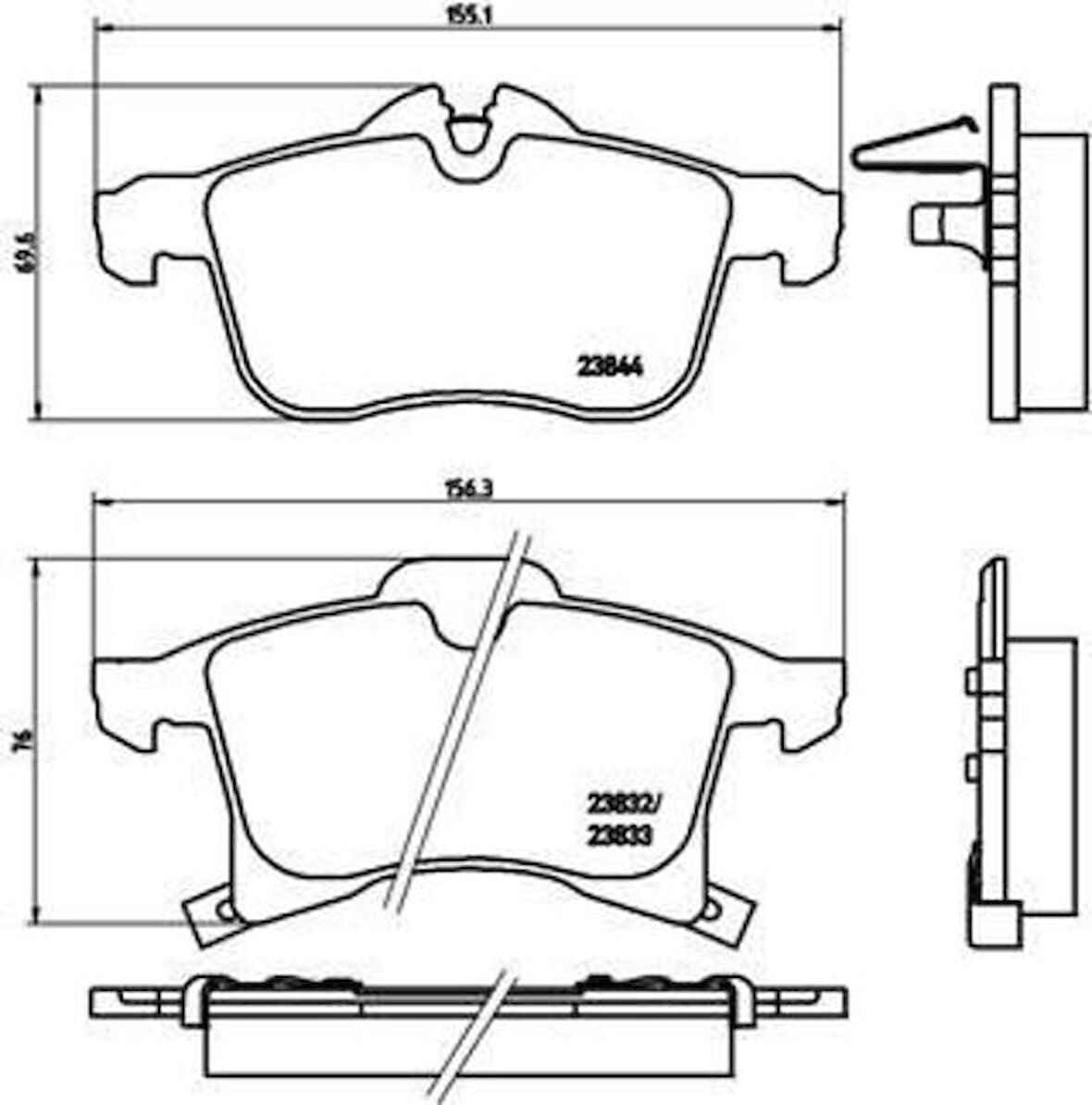 Valeo 670454 Disk Fren Balatası Ön Chevrolet GM Astra 2.2 2.0D- Opel Astra 1.6 1.8 2.0 2.2 2.0D 2.2D 98 1605035