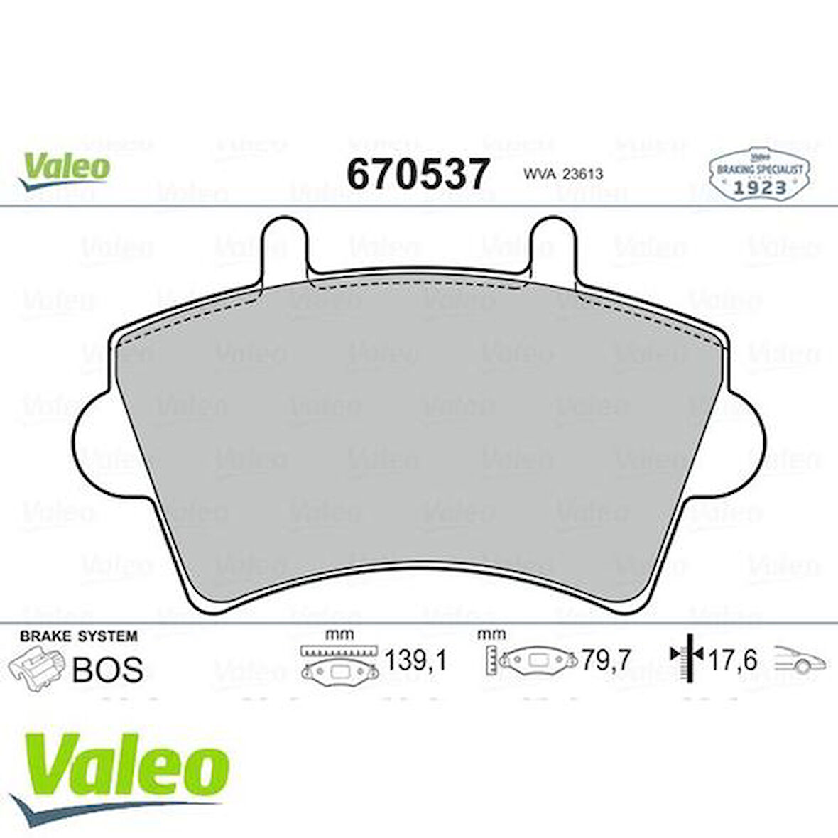 Valeo 670537 Ön Fren Balatası Master II 01 10 Movano 01-Tüm Modeller Interstar 01- 7701207339