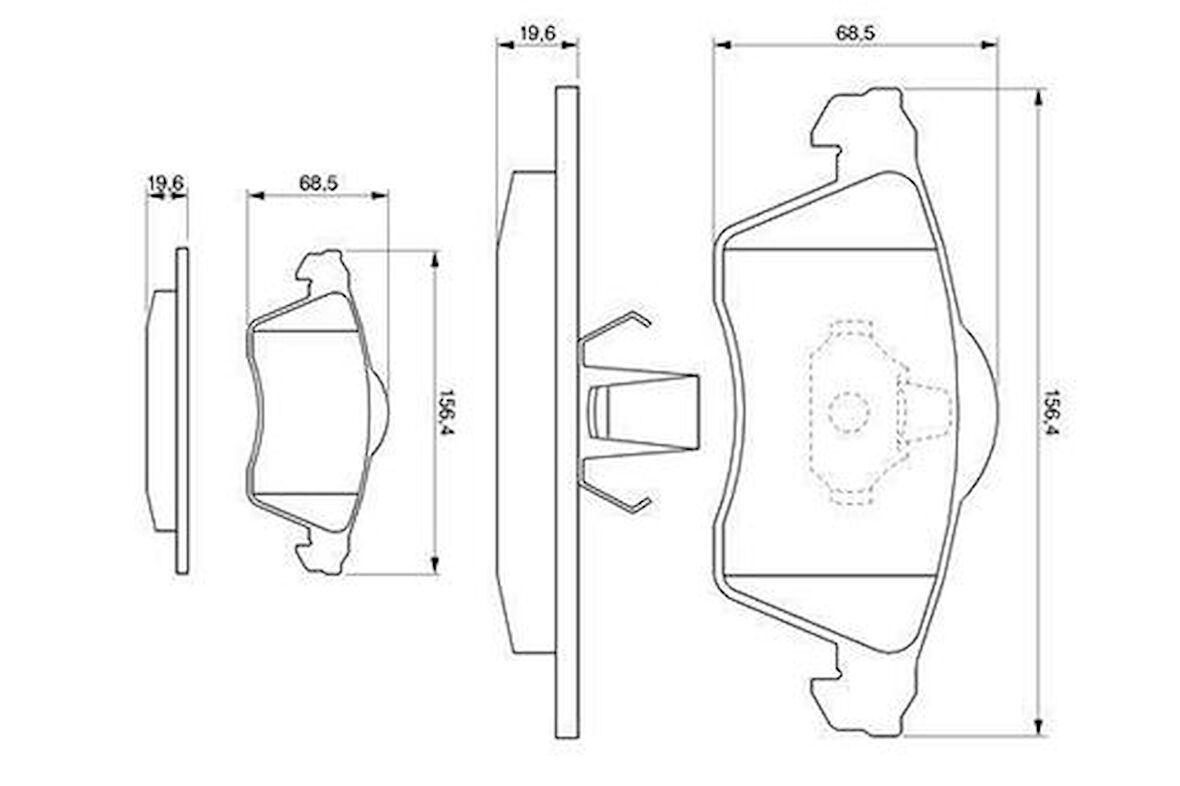 Valeo 670675 Ön Fren Balatası 15 Transporter T4 90-02 7D0698151E