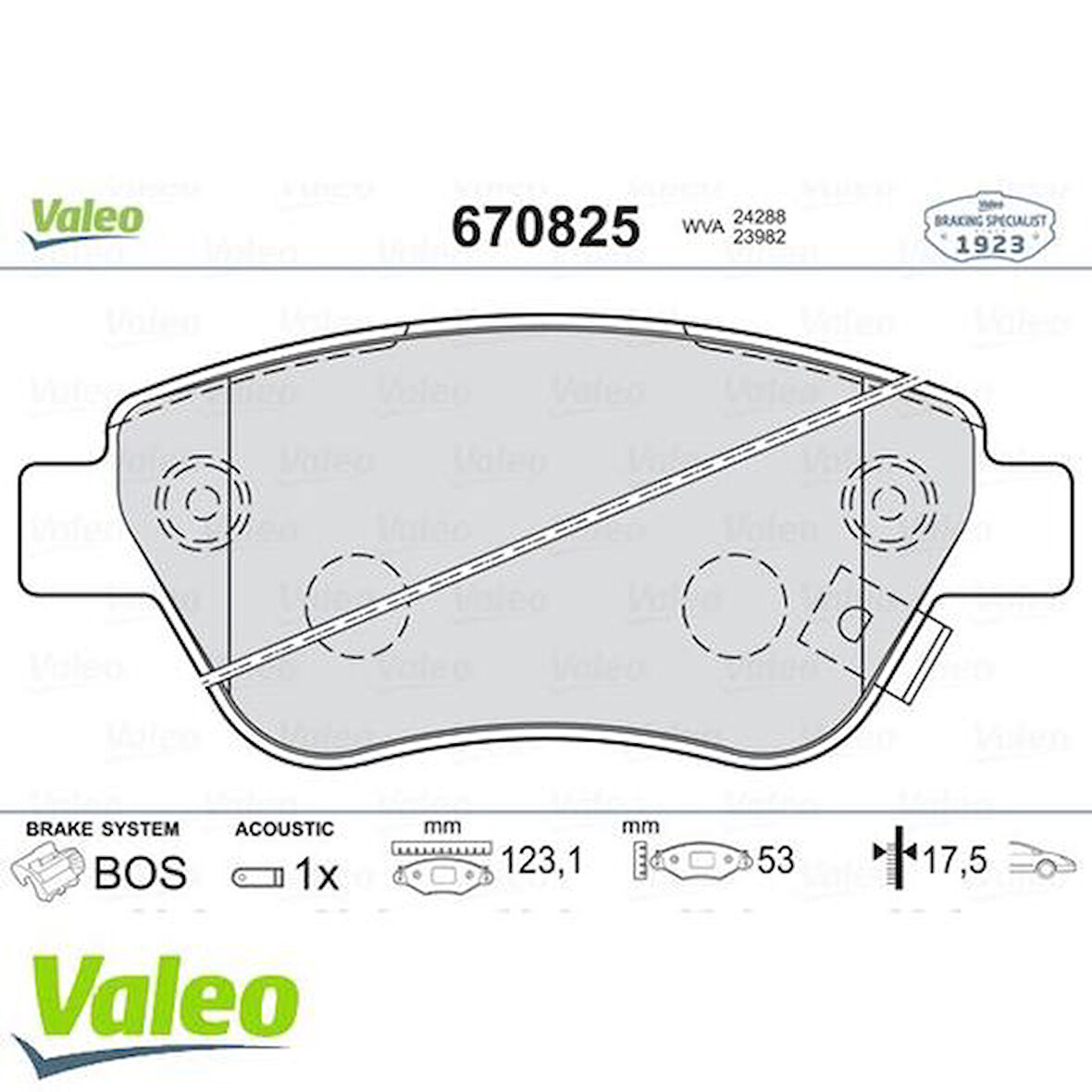 Valeo 670825 Fren Balatası Opel Corsa D 1605353
