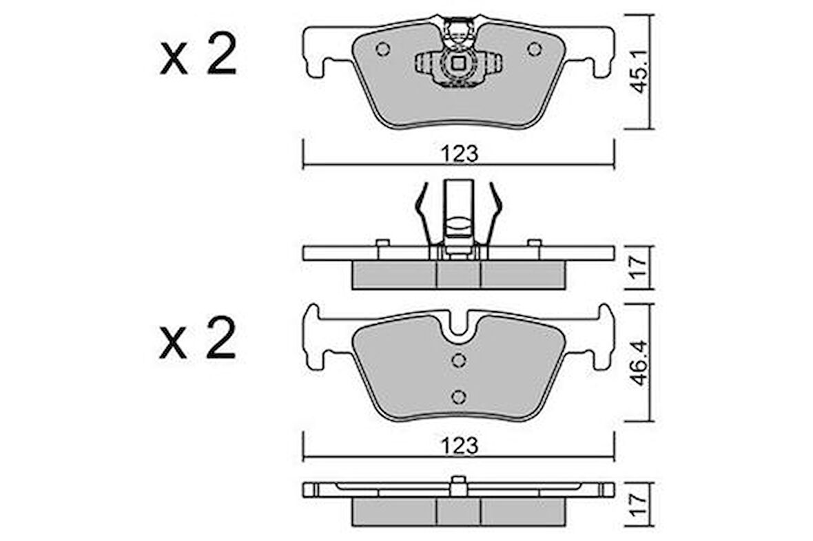 Valeo 671712 Arka Balata BMW F30 F31 F32 16D-318D-320I-320D-11 F20 F21 F23 116D-1.18i-118D-120D-125I-125D 10 34218855013