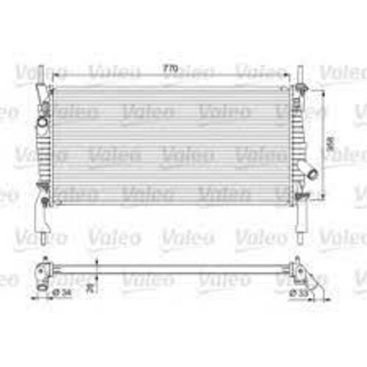 Valeo 701731 Motor Su Radyatörü Transit V347 2.2TDCI 2.4TDCI 3.2TDCI 06-Klimalı Kalın Tip Ölçü 770x418x26 1383317