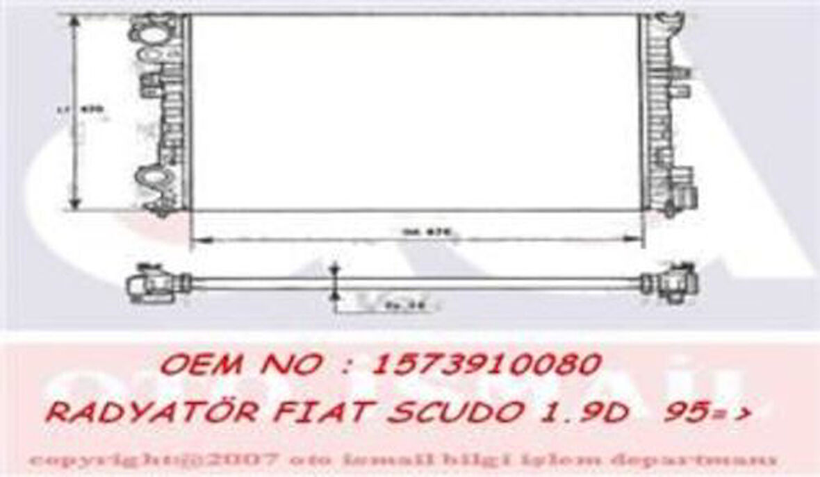Valeo 731166 Motor Su Radyatörü Expert Jumpy P806 Evasion 1.9D XUD9 DW8 Klimasız 1475060080