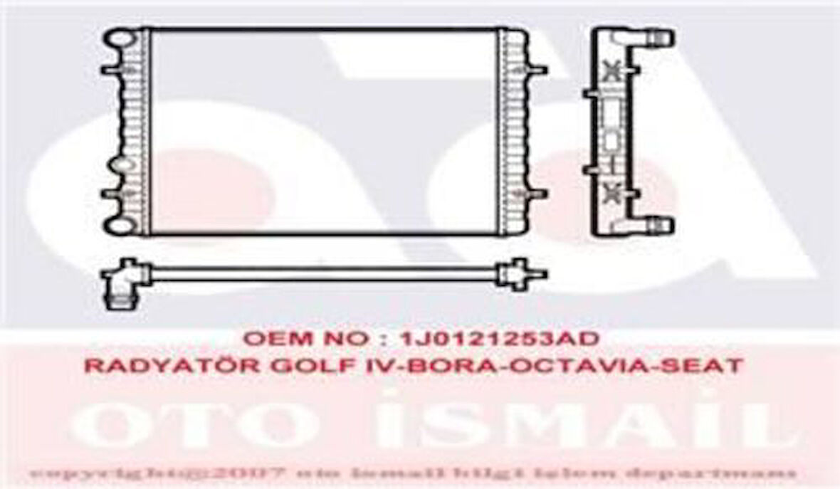 Valeo 731606 Motor Su Radyatörü Golf IV Bora 1.6 AKL Bcb 97-04 1J0121253AD