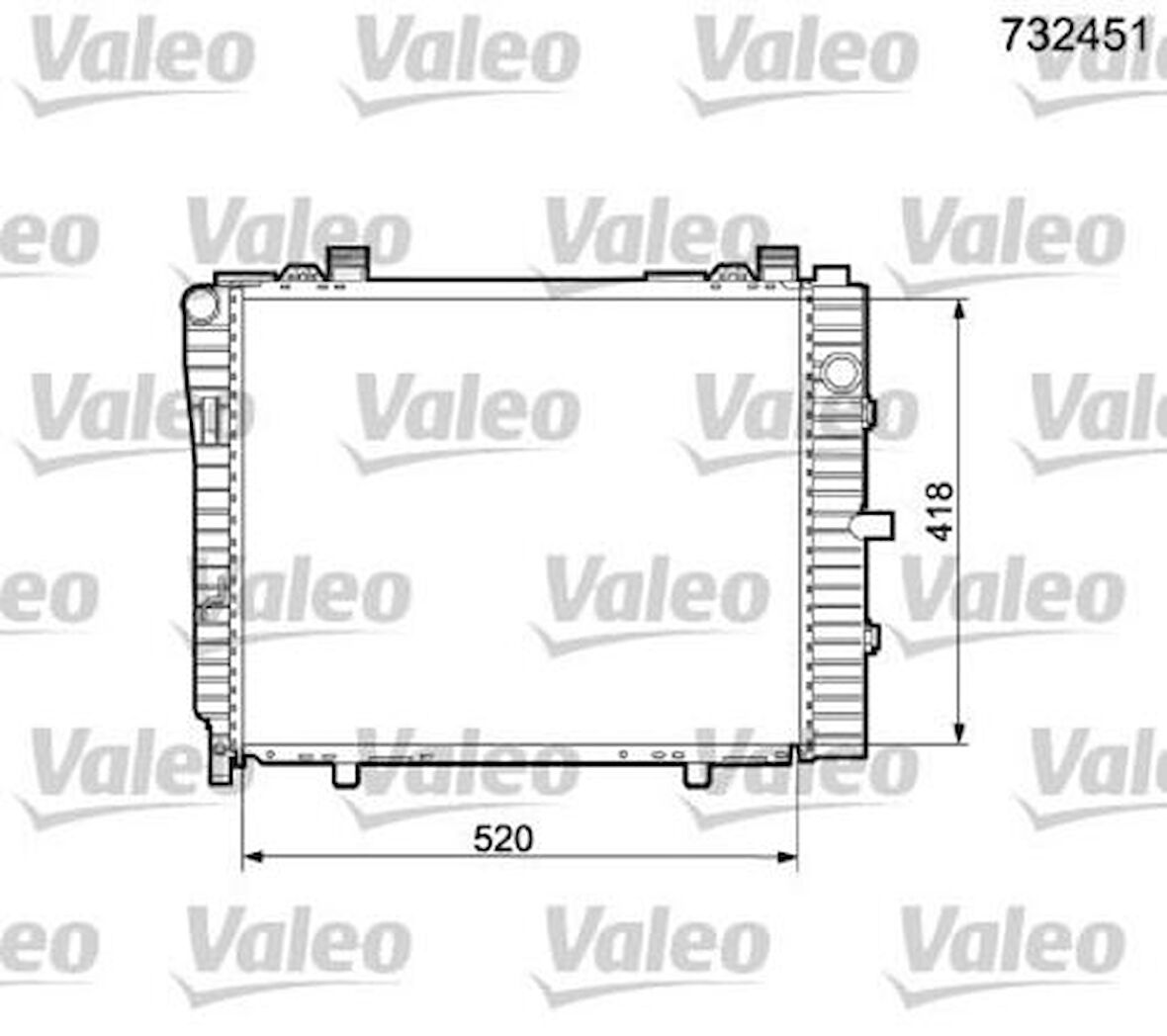 Valeo 732451 Motor Su Radyatörü W202 95-00 S202 96-01 C208 97-00 A208 98-01 2025005103
