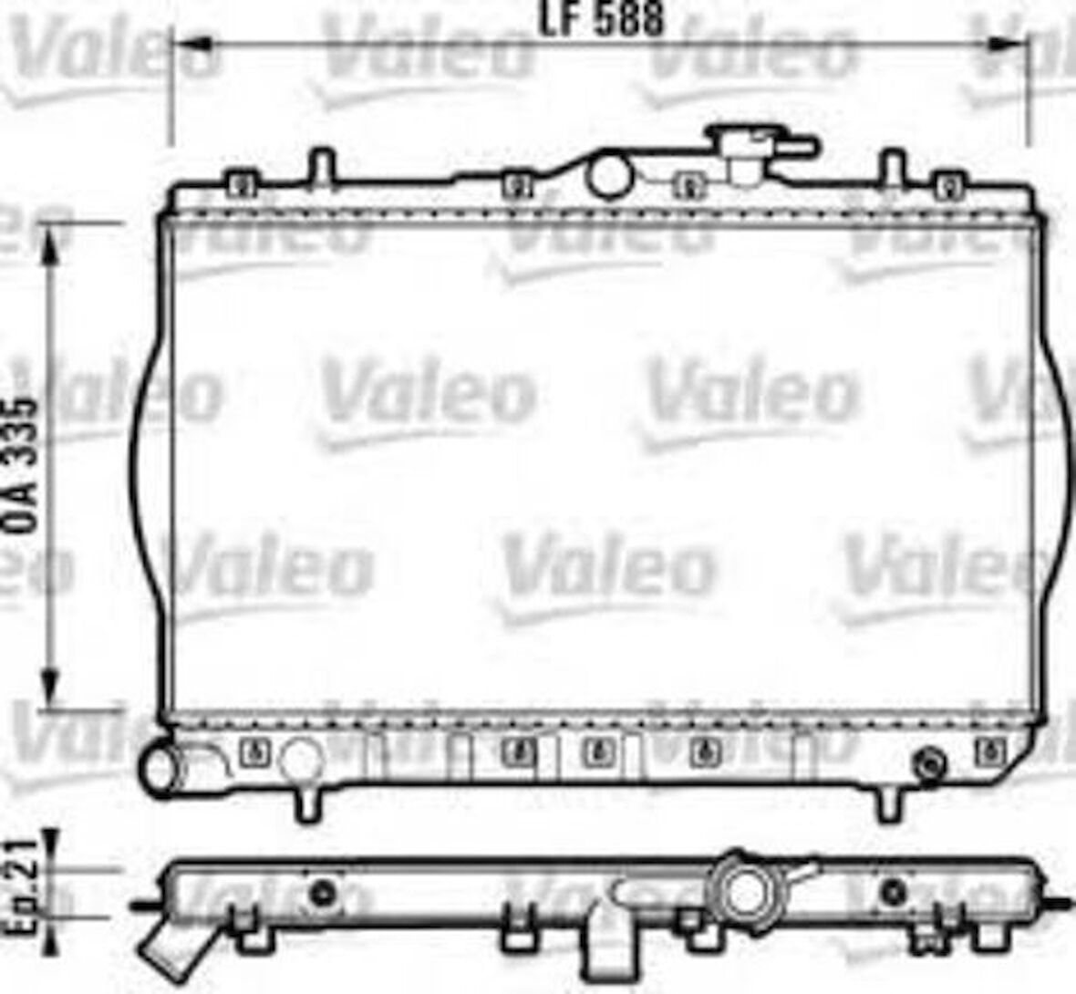 Valeo 732488 Motor Su Radyatörü Accent 1.3 1.5 94 00 Manuel Vites 335x603x18 2531022005