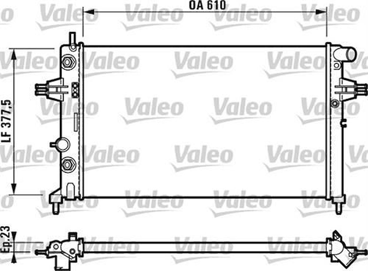Valeo 732549 Motor Su Radyatörü Manuel Astra G Zafira A X16XEL Z16Xe 98-9 1300257