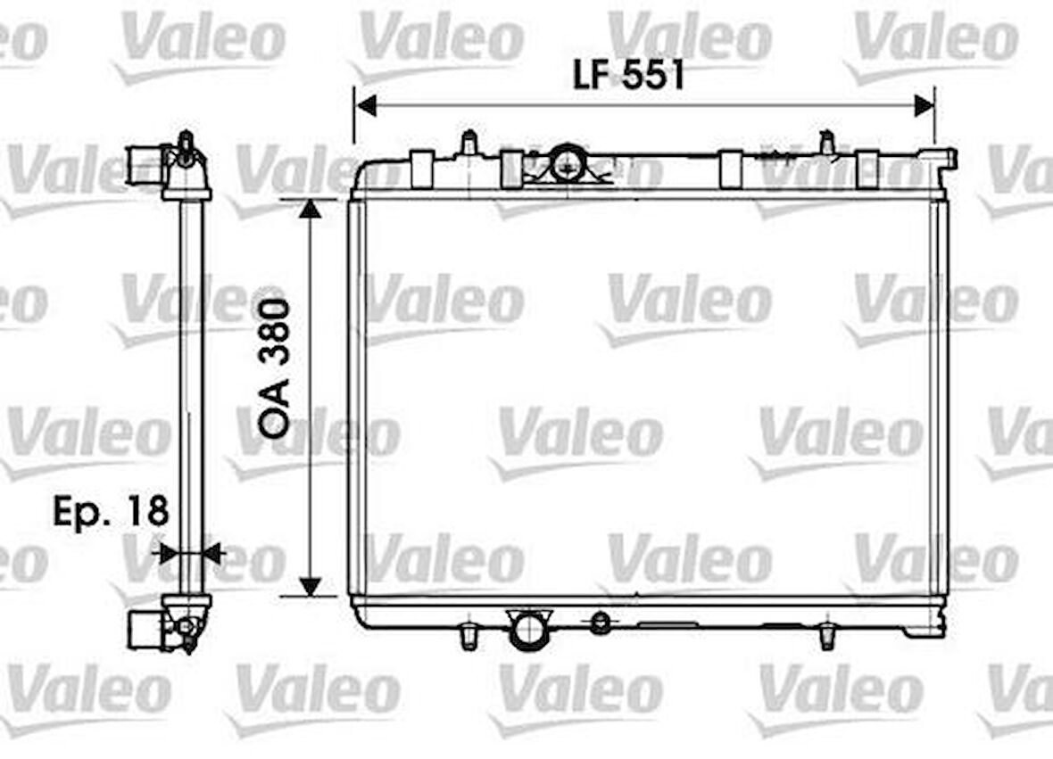 Valeo 734346 Radyatör Su Mekanik P307 1.4 16V 03-C4 1.4 16V 04- 1330N5