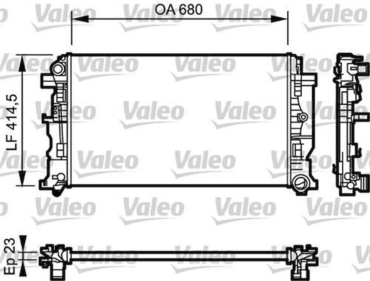 Valeo 734926 Motor Su Radyatörü 680x414x23 Crafter 06-Sprinter 06- A9065000002