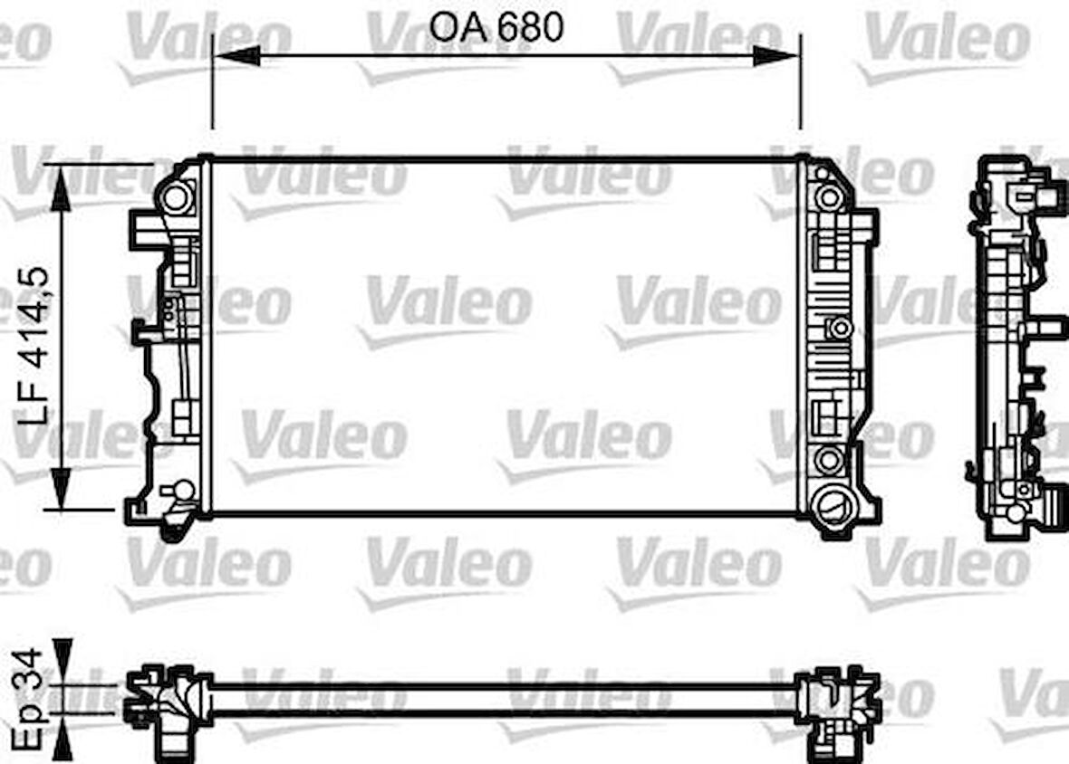 Valeo 734929 Motor Su Radyatörü Mercedes Sprinter 906 06-17 9065000402