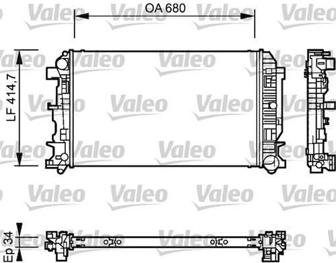 Valeo 735084 Motor Su Radyatörü 680x414x34 Crafter 06-Sprinter 06- 2E0.121.253