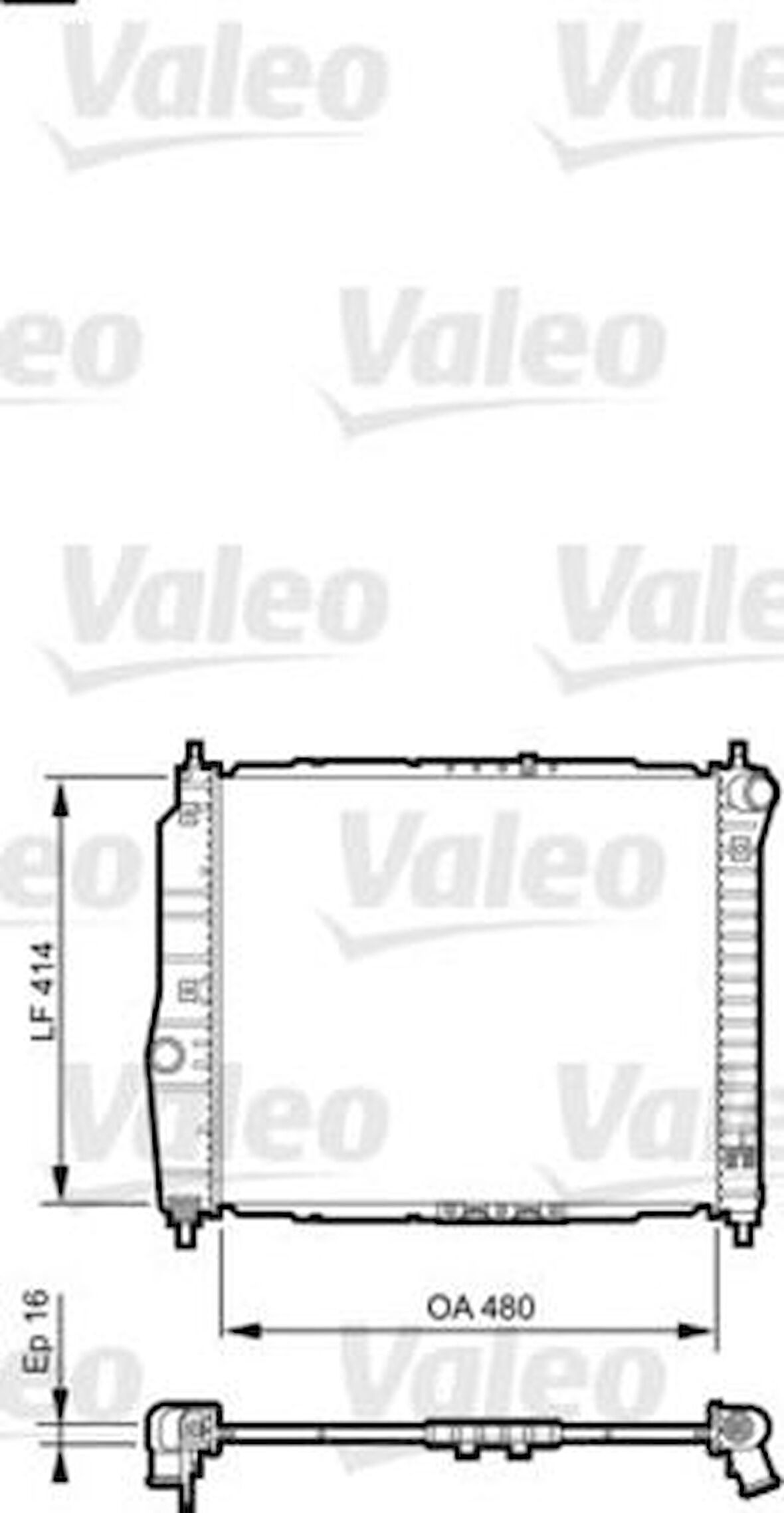 Valeo 735157 Motor Radyatörü M.T Aveo Kalos 1.2 1.4 T200 T250 T255 480x418x16 96443475