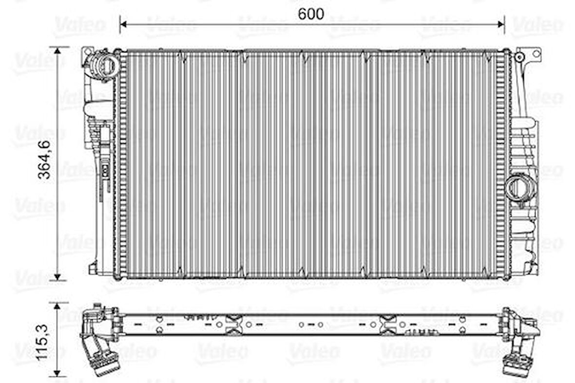 Valeo 735454 Motor Su Radyatörü N47 B47 B48 N13 N20 N55 BMW F30 F20 F32 F36 F22 F34 I2 17117600520