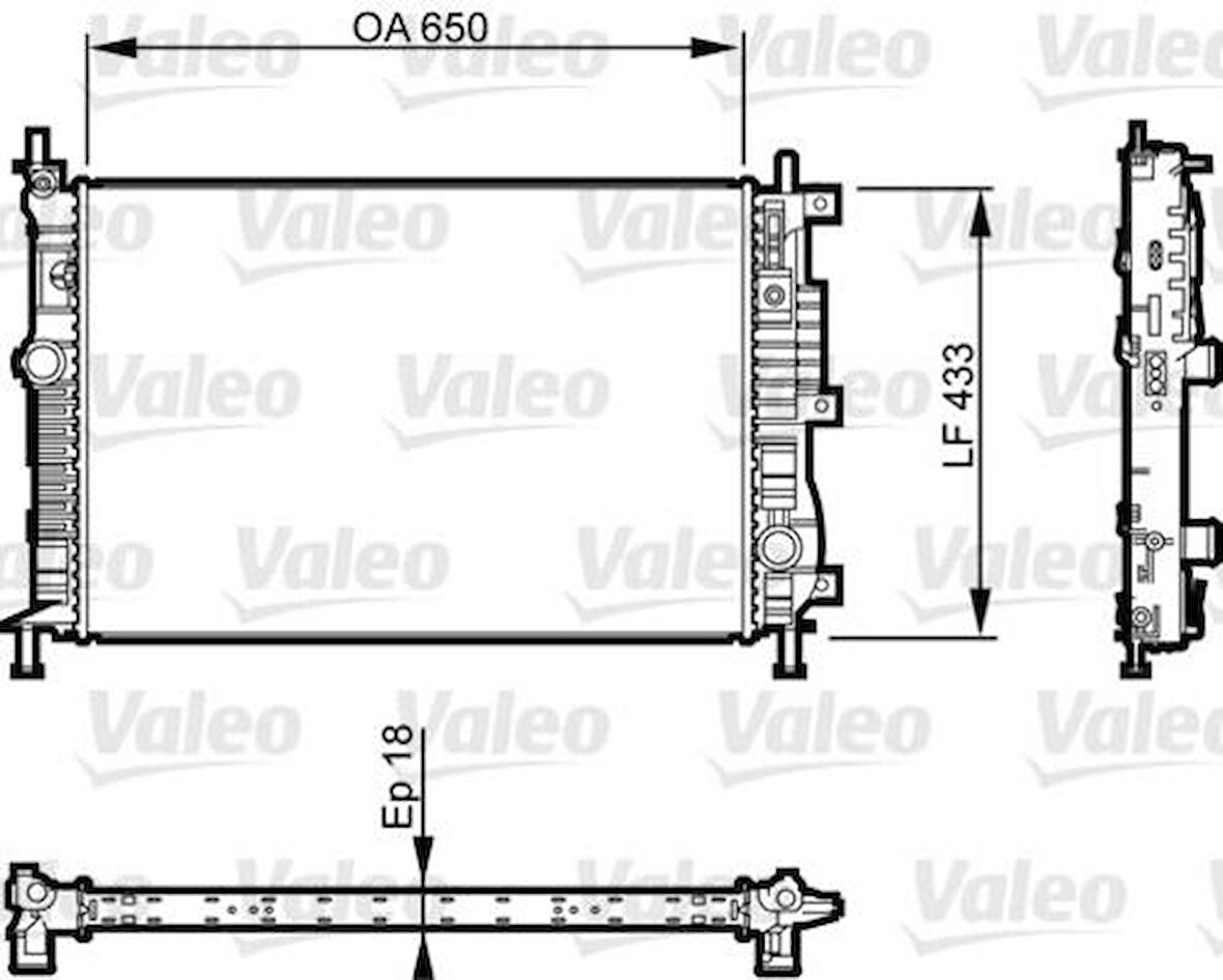 Valeo 735555 Radyatör Opel Zafira Peugeot 3008 Citroen C4 Picasso 2012- 9673628780