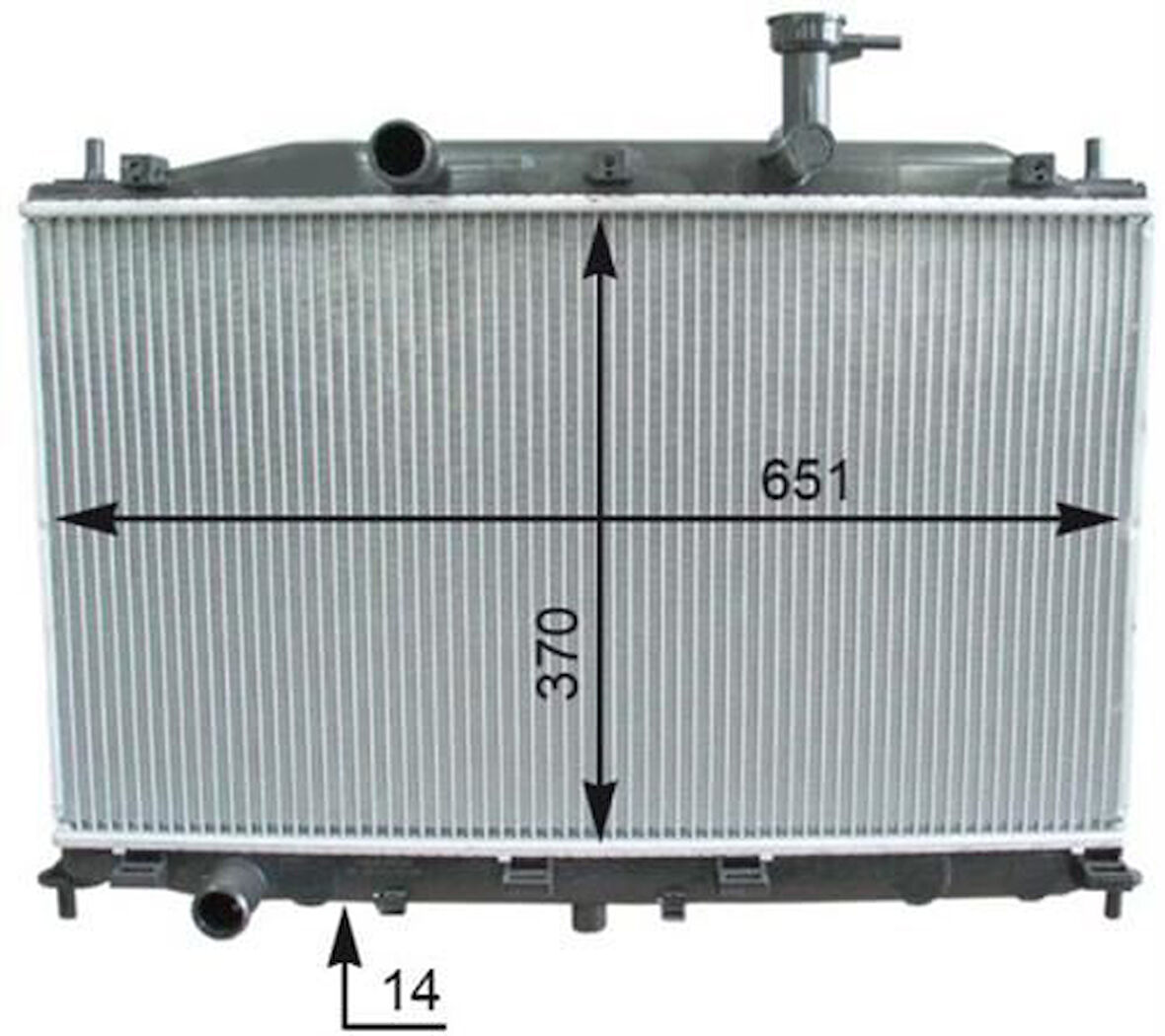 Valeo 735586 Motor Su Radyatörü Accent Era 1.4 1.6 Benzinli Manuel Vites 2006-370x628x16 253101