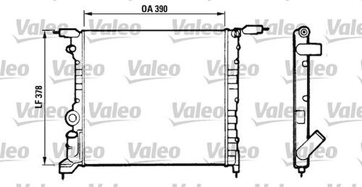 Valeo 816657 Motor Radyatörü Renault 19 Clio 1.4 Rn Rt 390x377.5x23 91- 7701034770