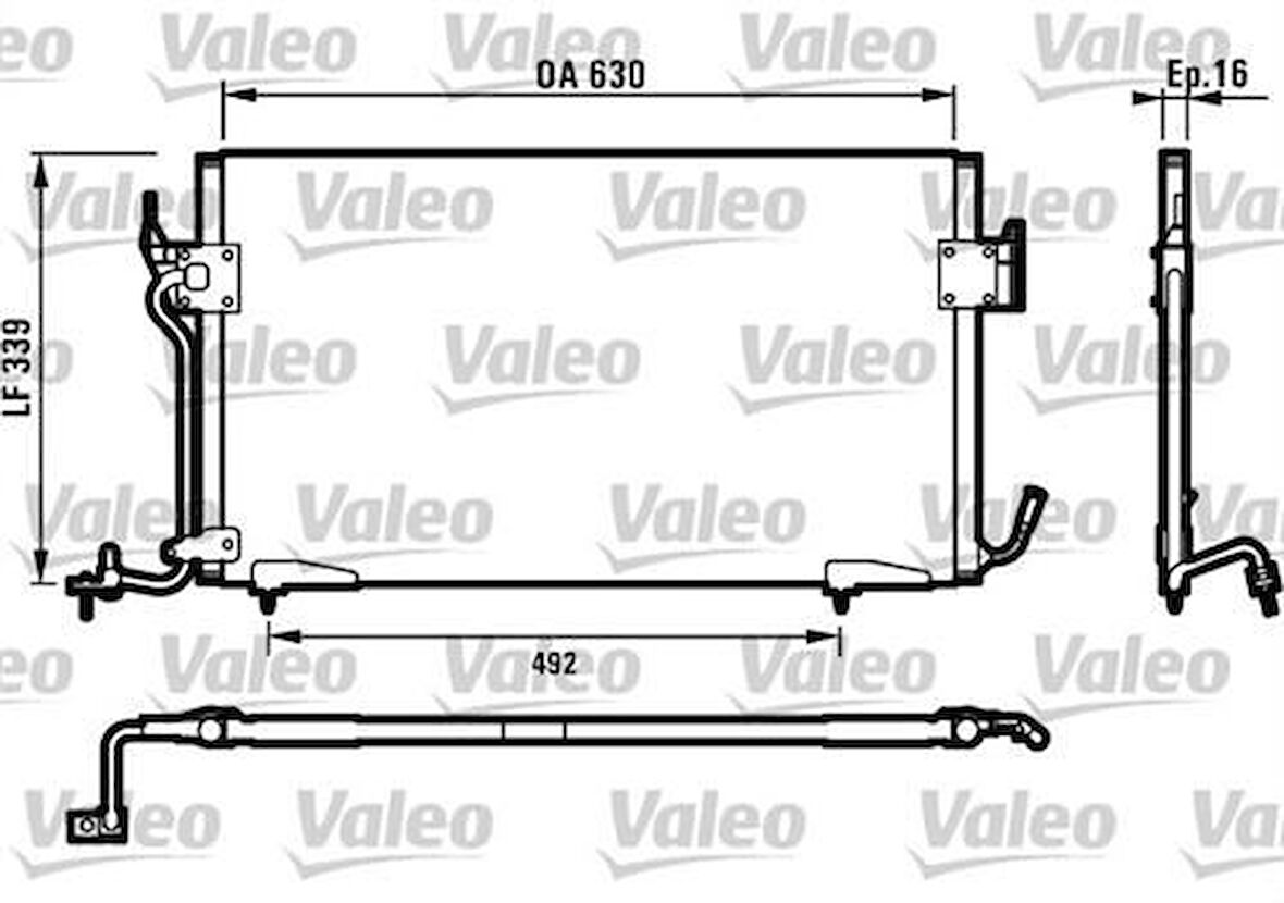 Valeo 817042 Klima Kondenseri Partner 96 Berlingo 96 Xsara 97-00 1.8D-1.9D 630X339X16 6455.Y2