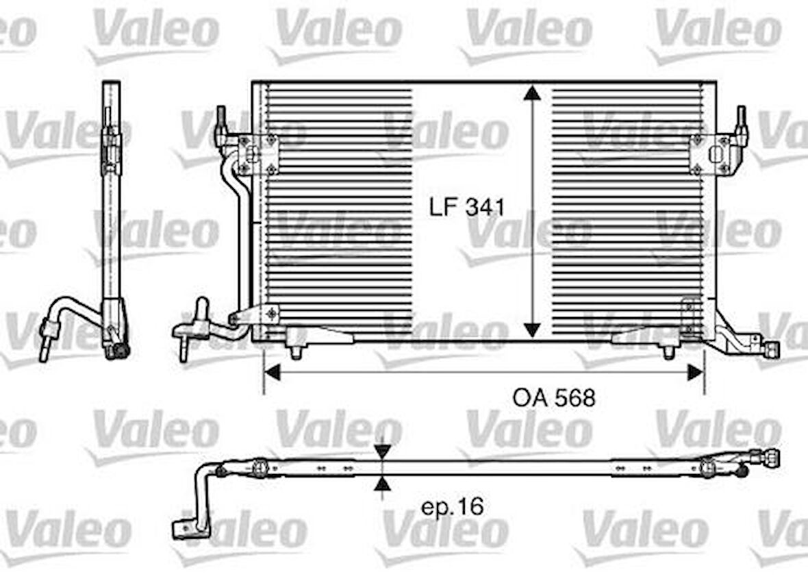 Valeo 817230 Klima Radyatörü P306 Partner Xsara Xsara II Benzinli 6455.AV