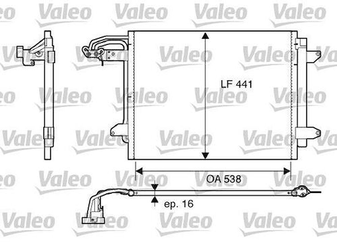 Valeo 817806 Klima Radyatörü Kondanser Caddy III 1.9TDI 03-07 1T0820411E