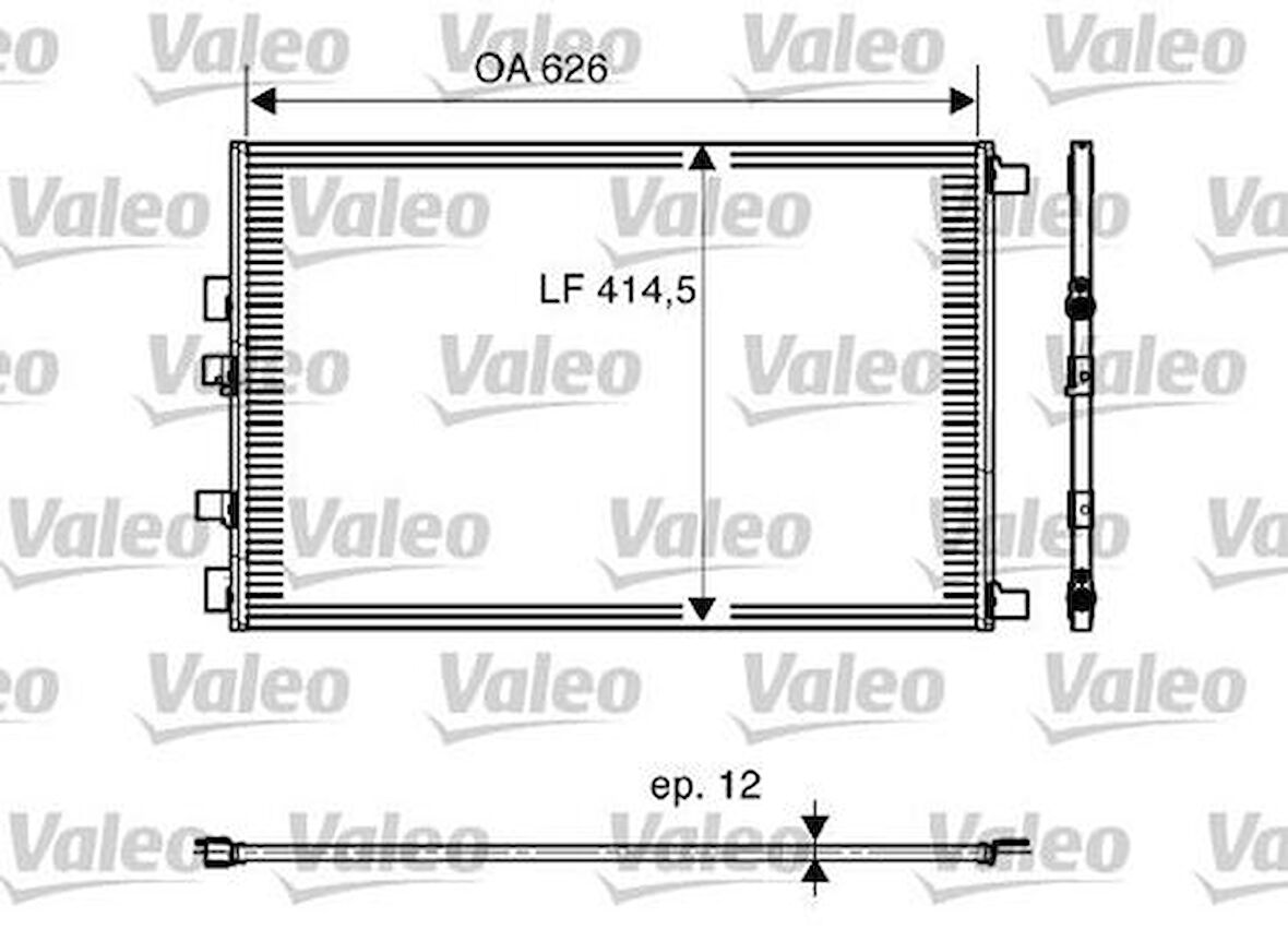 Valeo 818002 Klima Radyatörü Megane II Scenic II 2.0 DCI 05-626x414x12 8200325004