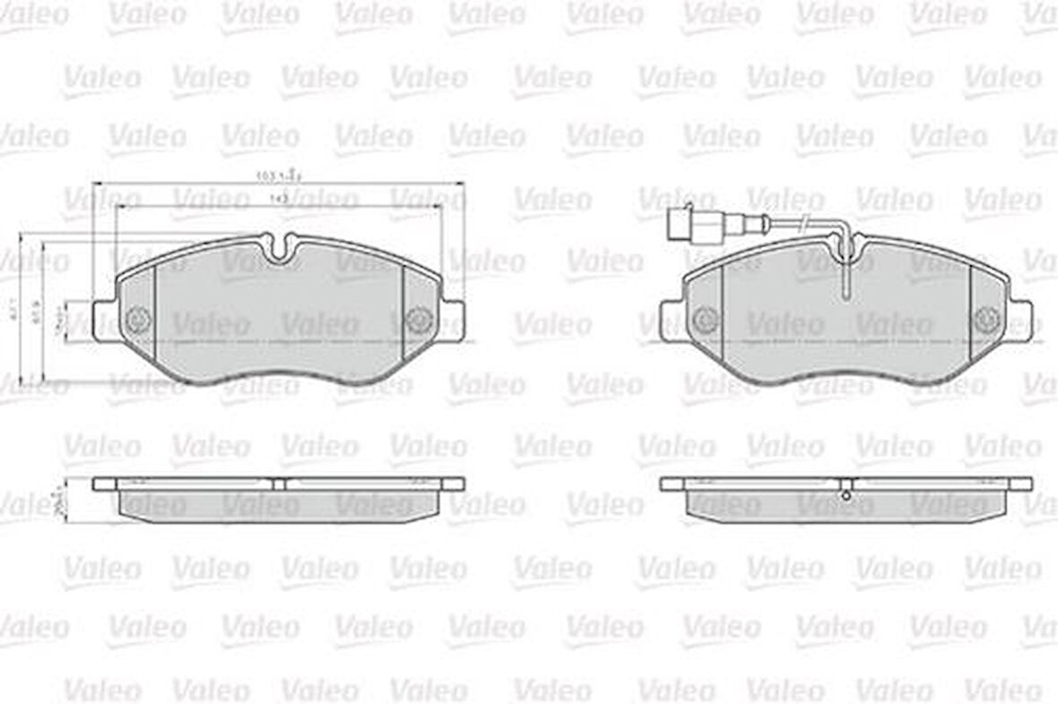 Valeo 872230 Ön Fren Balatası Nissan CABStar 06-12 D1060MB600